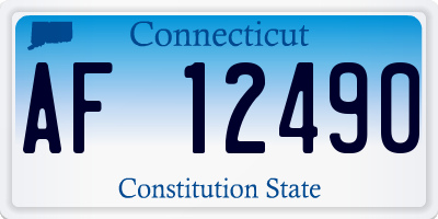 CT license plate AF12490