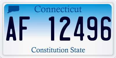CT license plate AF12496