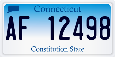CT license plate AF12498