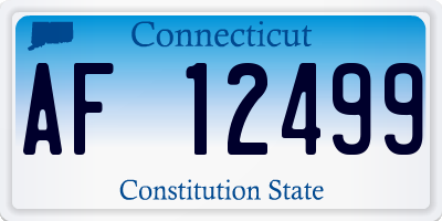 CT license plate AF12499