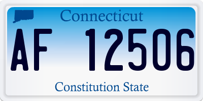 CT license plate AF12506
