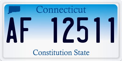 CT license plate AF12511