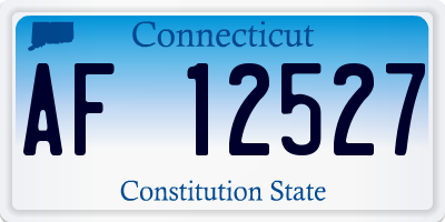 CT license plate AF12527