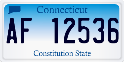 CT license plate AF12536