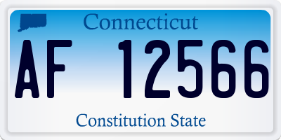 CT license plate AF12566