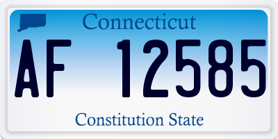 CT license plate AF12585