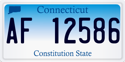 CT license plate AF12586
