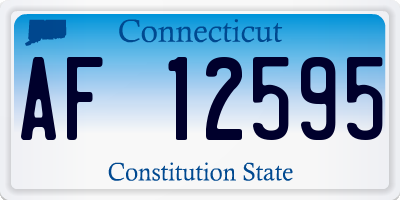 CT license plate AF12595