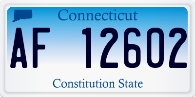 CT license plate AF12602