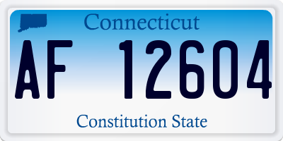 CT license plate AF12604