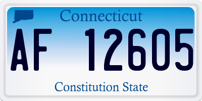 CT license plate AF12605