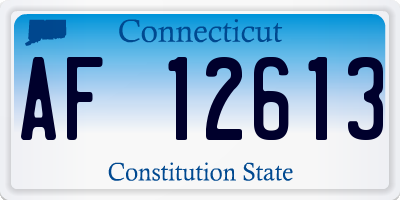 CT license plate AF12613