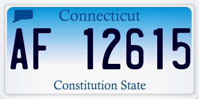 CT license plate AF12615