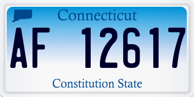 CT license plate AF12617