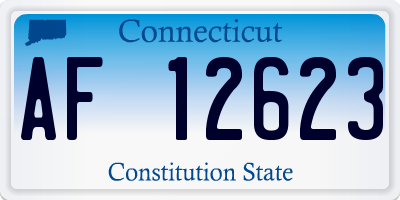 CT license plate AF12623