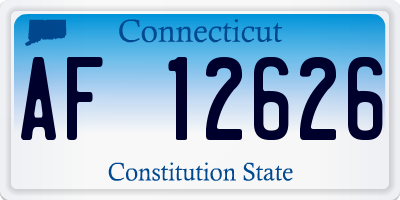 CT license plate AF12626