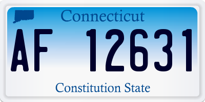 CT license plate AF12631