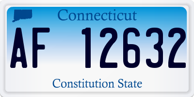 CT license plate AF12632