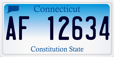 CT license plate AF12634