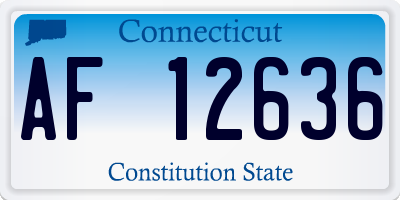 CT license plate AF12636