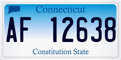 CT license plate AF12638