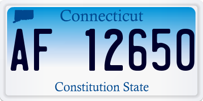 CT license plate AF12650
