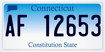 CT license plate AF12653