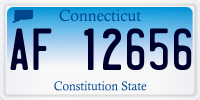 CT license plate AF12656
