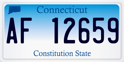 CT license plate AF12659