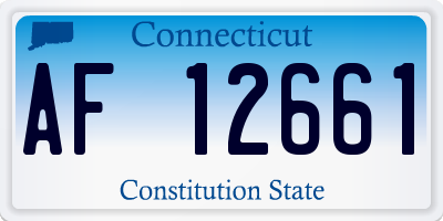 CT license plate AF12661