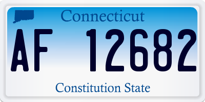 CT license plate AF12682