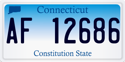CT license plate AF12686