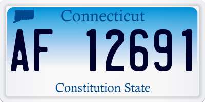 CT license plate AF12691