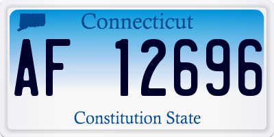 CT license plate AF12696