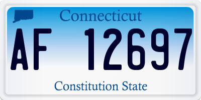CT license plate AF12697