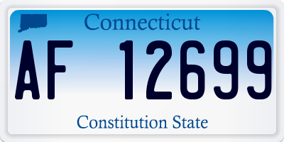 CT license plate AF12699