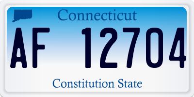 CT license plate AF12704