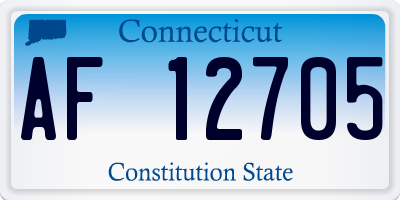 CT license plate AF12705