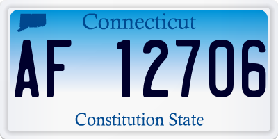 CT license plate AF12706