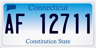 CT license plate AF12711