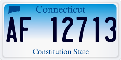 CT license plate AF12713