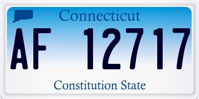 CT license plate AF12717