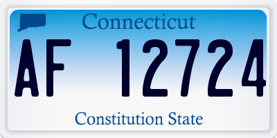 CT license plate AF12724