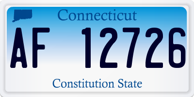 CT license plate AF12726