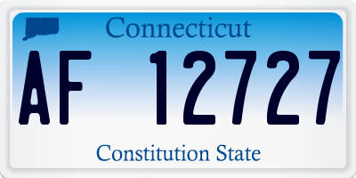 CT license plate AF12727