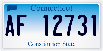CT license plate AF12731