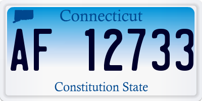 CT license plate AF12733