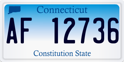 CT license plate AF12736