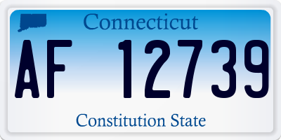 CT license plate AF12739
