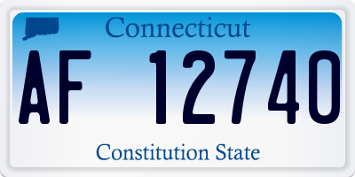 CT license plate AF12740